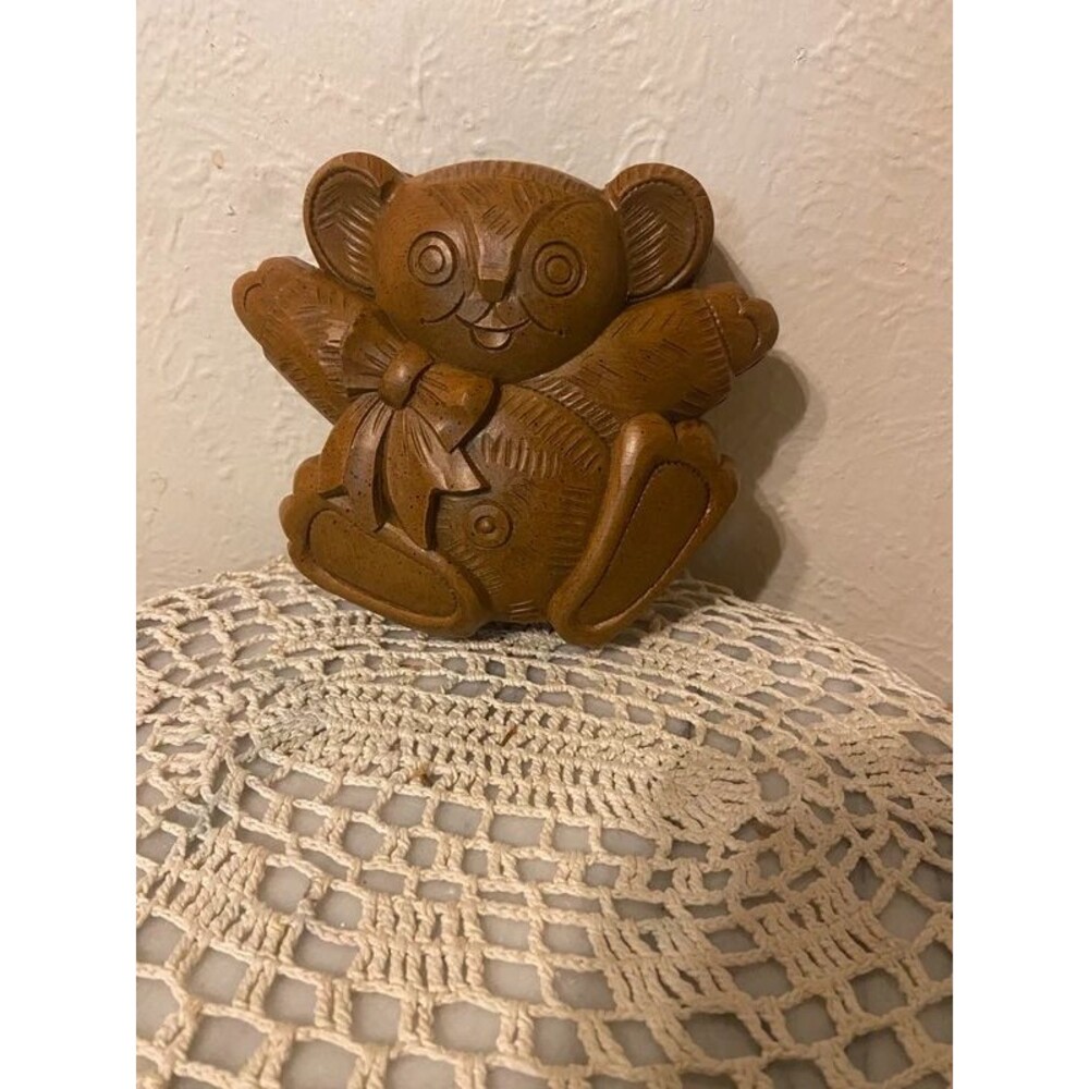 Vintage 1985 Homco Koala Bear Wall Pocket Planter Decor #6075 - Faux Wood Look